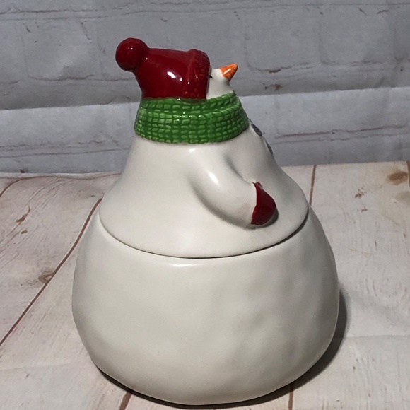 Hallmark Vintage Snowman Hand Painted Ceramic Holiday Christmas Treat Co… - Picture 5 of 16
